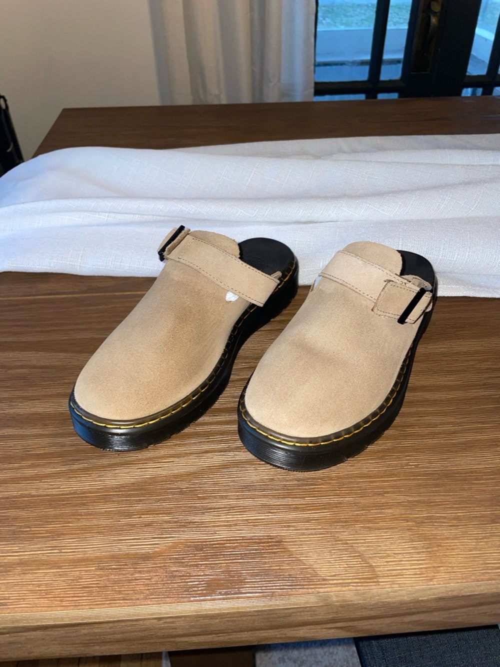 Doc Marten Suede Slip-On Clogs
